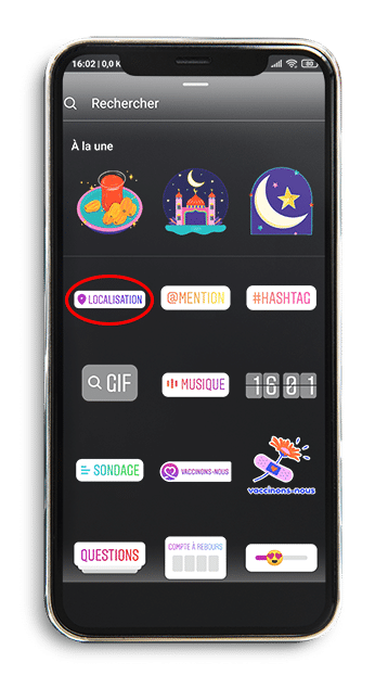 La géolocalisation de vos stories intagram