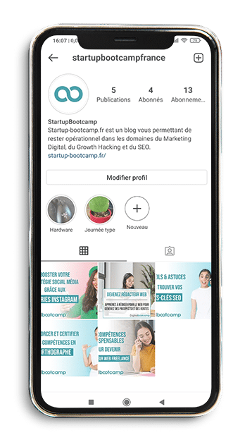 Stories instagram à la une