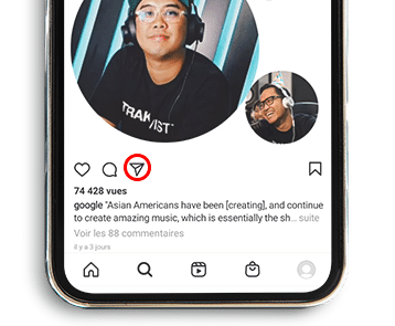 Partager du contenu dans votre stories